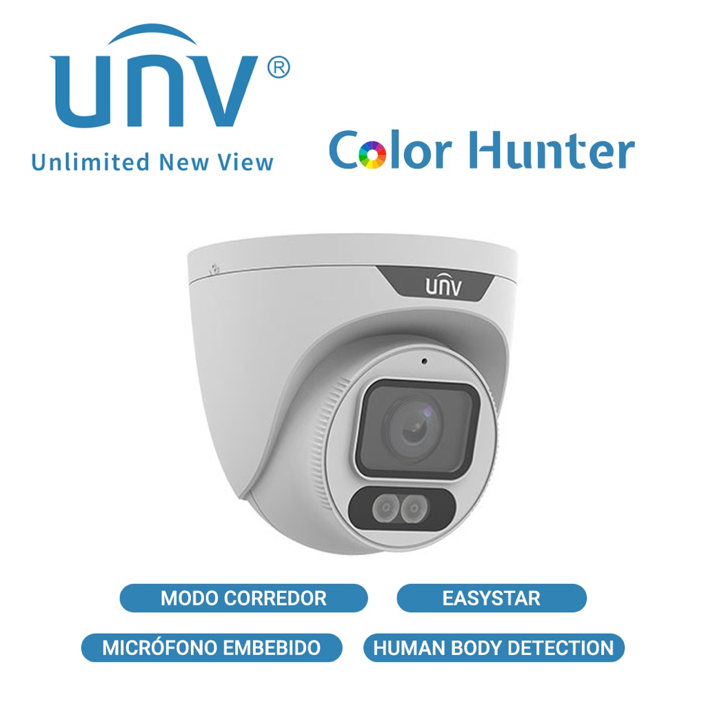 UNV กล้อง IP รุ่น IPC3624LE-ADF28K-WP กล้องวงจรปิดทรงโดม 4MP ภาพสี 24 ชม. (Wise-ISP) มีไมค์ในตัว