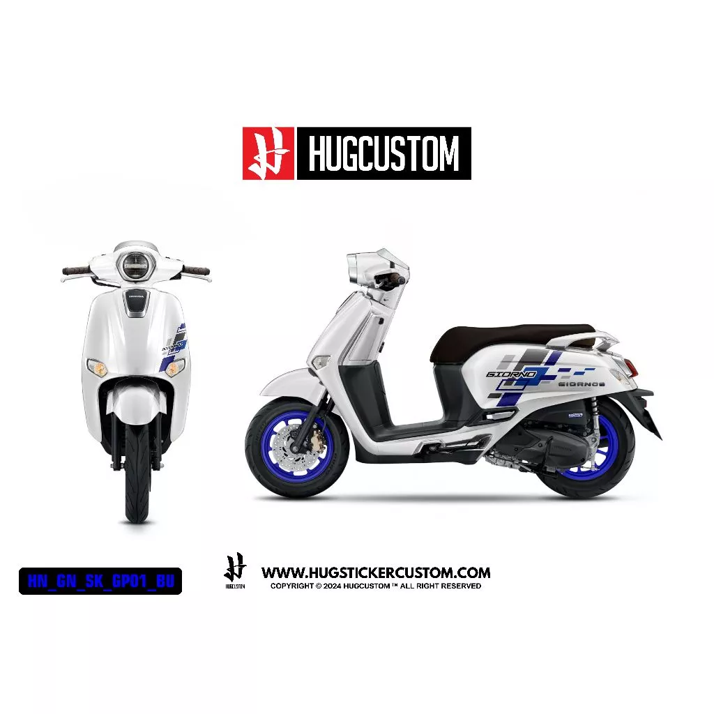 สติ๊กเกอร์แต่งรถ จีออโน่ Honda Giorno ลายกราฟิก GP thumbnail 7