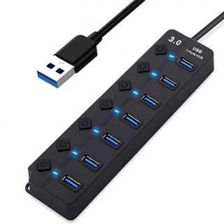 อะแดปเตอร์ฮับ USB 3.0 7 พอร์ต usb 3.0 หลายพอร์ต แบบพกพา พร้อ…