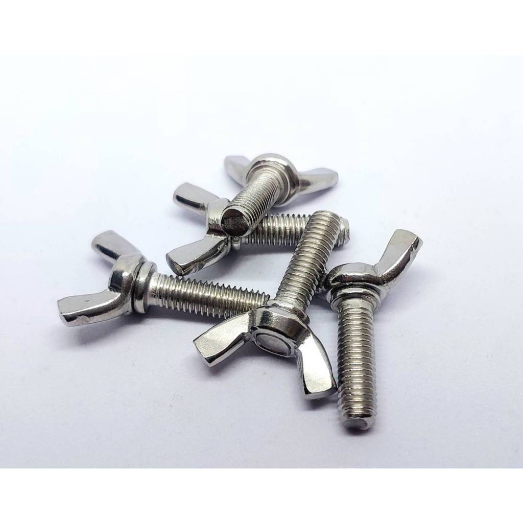 สกรูปีกผีเสื้อ stainless M8 Pitch 1.25 mm.