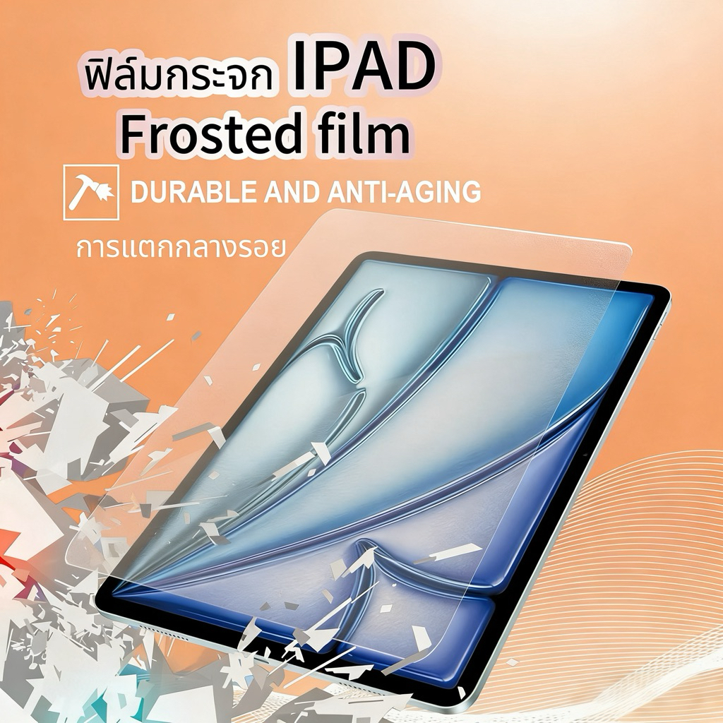 ฟิล์มกระจกด้านสำหรับ IPAD-AG  For  IPAD Air 7  Air 6 Gen7 Gen8 Gen9 Gen10 Gen11 M2-M4