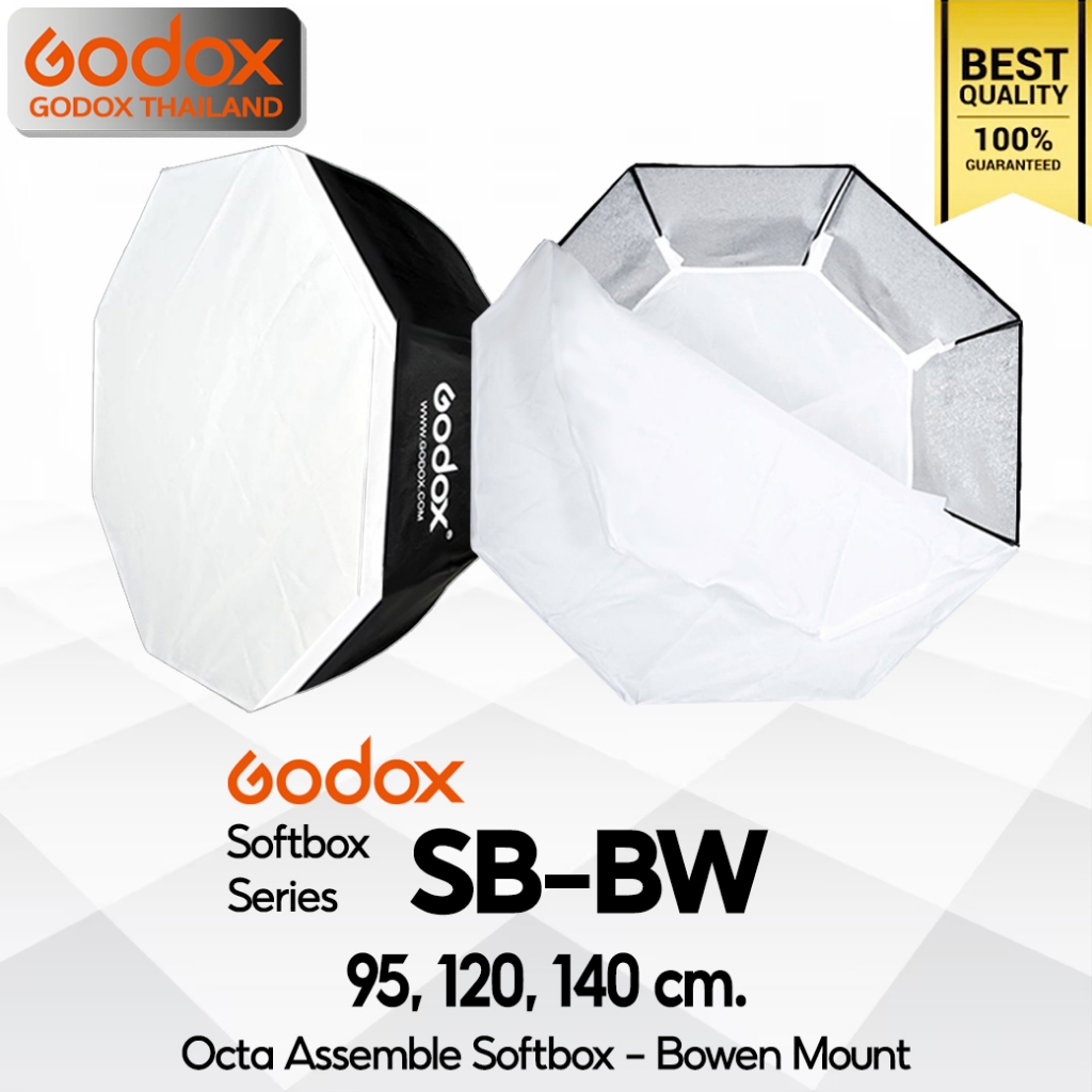 Godox Softbox SB-BW 95, SB-BW 120, SB-BW 140 cm. Octa Assemble Softbox - Bowen Mount / Godox Thailan
