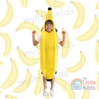 ชุดกล้วย ชุดแฟนซีผัก ชุด Banana ชุดผักผลไม้ สำหรับเด็กและผู้ใหญ่ ใส่ไปงานโรงเรียน ปาร์ตี้ ชุดครอบครัว ผ้าคุณภาพดี สีสดใส