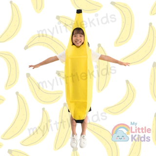 ชุดกล้วย ชุดแฟนซีผัก ชุด Banana ชุดผักผลไม้ สำหรับเด็กและผู้ใหญ่ ใส่ไปงานโรงเรียน ปาร์ตี้ ชุดครอบครัว ผ้าคุณภาพดี สีสดใส