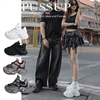 PUSSUP STAIN NER รองเท้าสีสนิม ชาย-หญิง รองเท้าผ้าใบเสริมส้น สูง6ซม. รองเท้าน้ำหนักเบา ใส่สบาย ใส่เที่ยว พร้อนส่งในไทย
