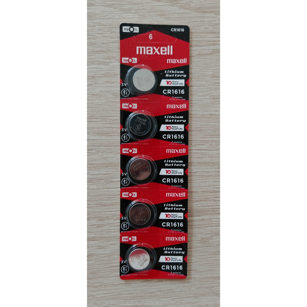 ⚪ ถ่านกระดุม CR1616 3V Maxell Lithium Battery ใช้กับอุปกรณ์อื่นๆ ควรใช้ก่อน ปี2035