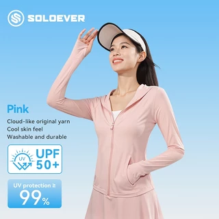 soloeverเสื้อแจ็คเก็ตป้องกันรังสียูวี น้ำหนักเบา สีดำ มีฮู้ด ระบายอากาศได้ดี และมีค่า UPF50+ เหมาะสำหรับกิจกรรมกลางแจ้ง