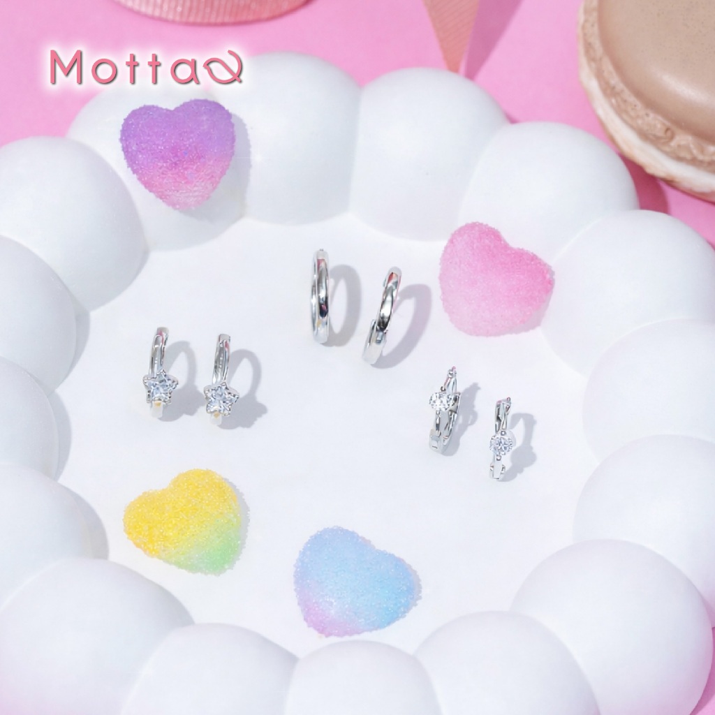 Motta Online Exclusive Loop of Love ต่างหูห่วงเงินแท้ เรียบหรูใส่ได้ทุกวัน