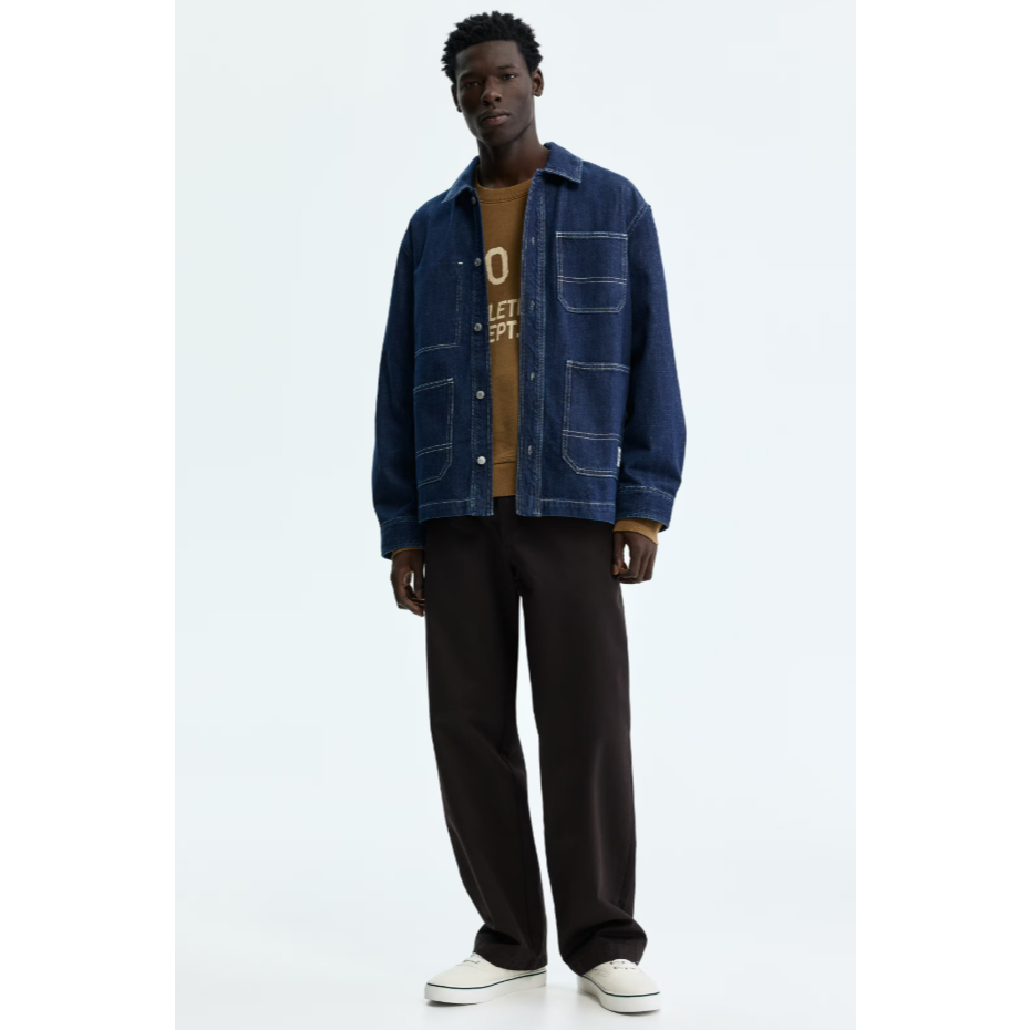 H&M(เอชแอนด์เอ็ม) เสื้อเชิ้ตเดนิม Men Denim overshirt 1322296_1