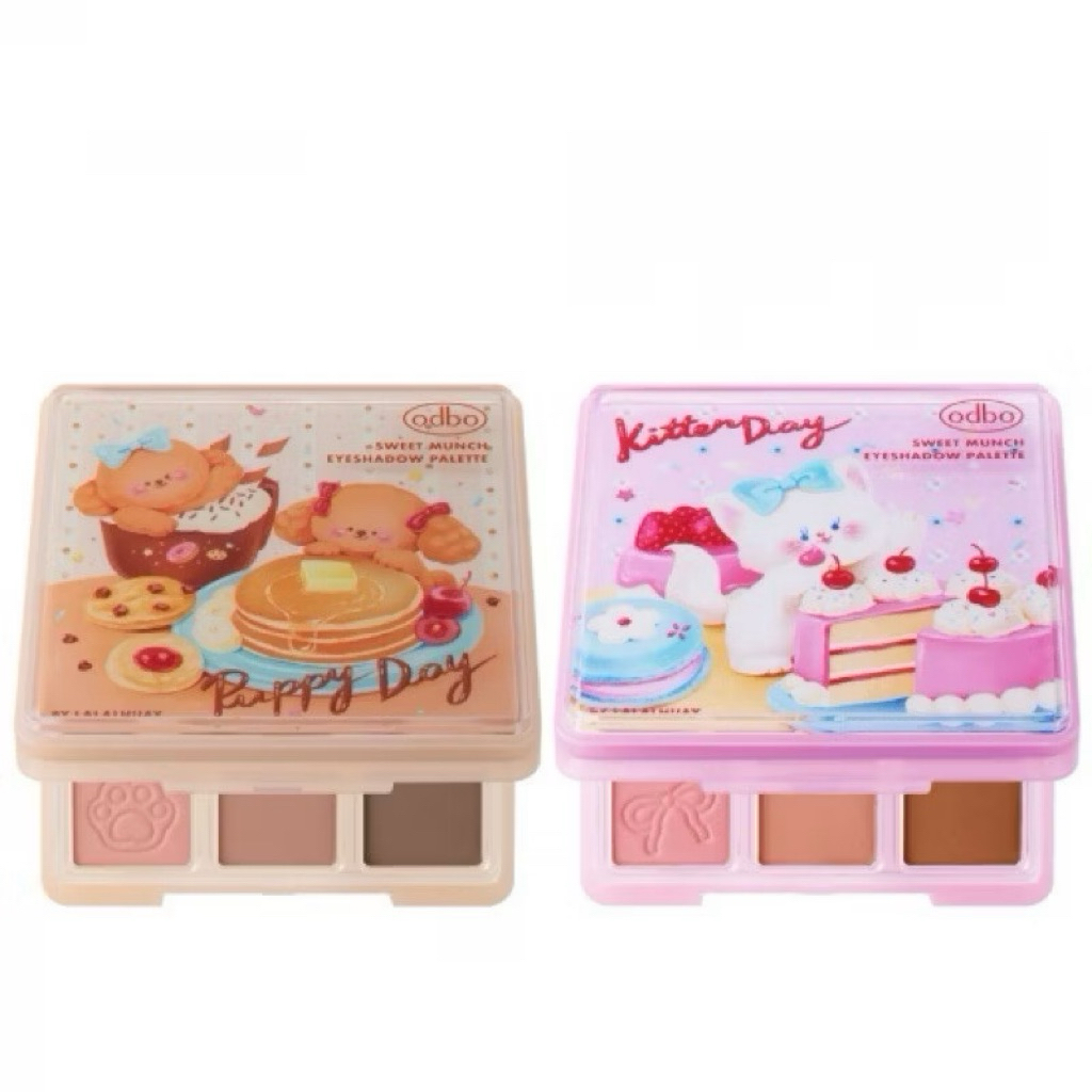 odbo Sweet Munch Eyeshadow Palette (OD2024) โอดีบีโอ สวีท มันช์ อายเเช์โดว์ พาเรท ขนาด 9 กรัม.
