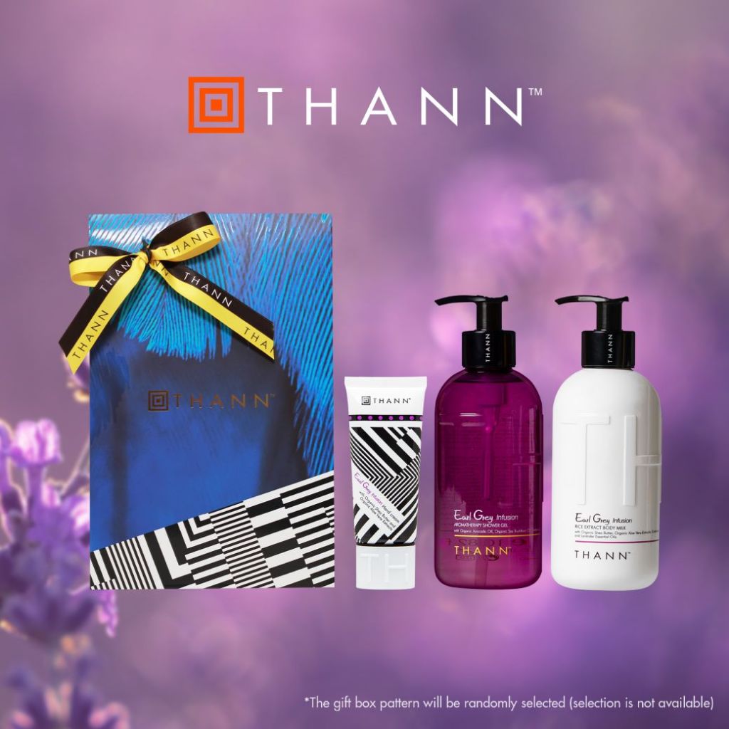 THANN EARL GREY INFUSION BATH AND BODY CARE SET M14