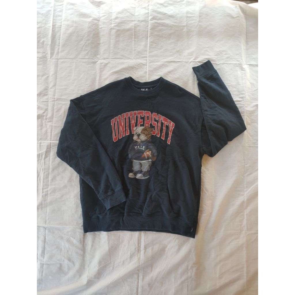 เสื้อสเวตเตอร์แขนยาวคอกลมแบรนด์:YALE®EST_1701🇺🇸