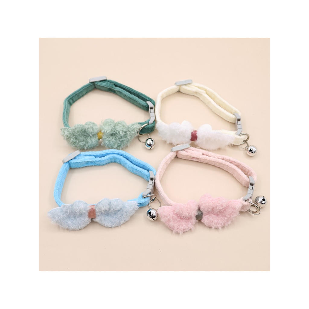MG-1905 ปลอกคอสัตว์เลี้ยงดีไซน์ปีกนางฟ้า 🦋 ออกแบบมาเพื่อความน่ารัก ควบคู่ความสบายและความปลอดภัยของสัตว์เลี้ยง 💕