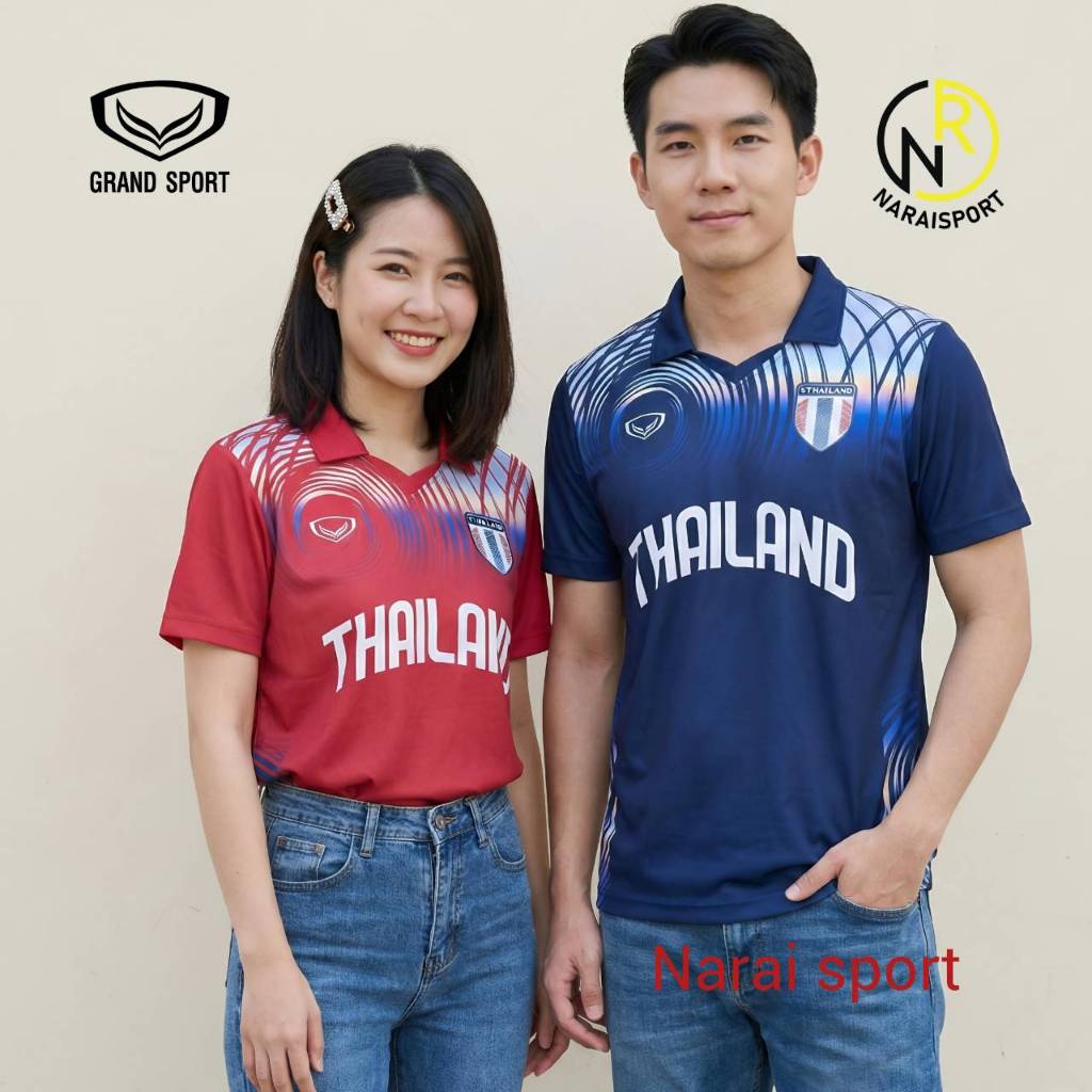 ***ของแท้ส่งไว***Grand sport เสื้อกีฬา ผ้าไมโครเกรดพรีเมียมพิมพ์ลาย ผ้าเบาสบายใส่ไม่ร้อนสีไม่ตกใส่ได้ทั้งชายหญิง 11002