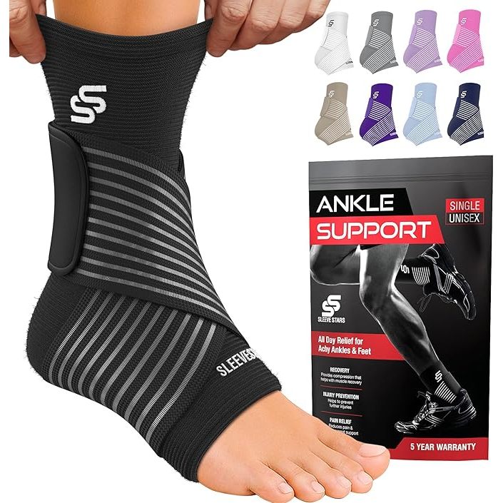 JOWSUA ผ้ารัดข้อเท้าแบบรัดเฉพาะจุด Ankle Support ลดอาการแพลง รองช้ำ เสริมการฟื้นฟู ปรับกระชับได้