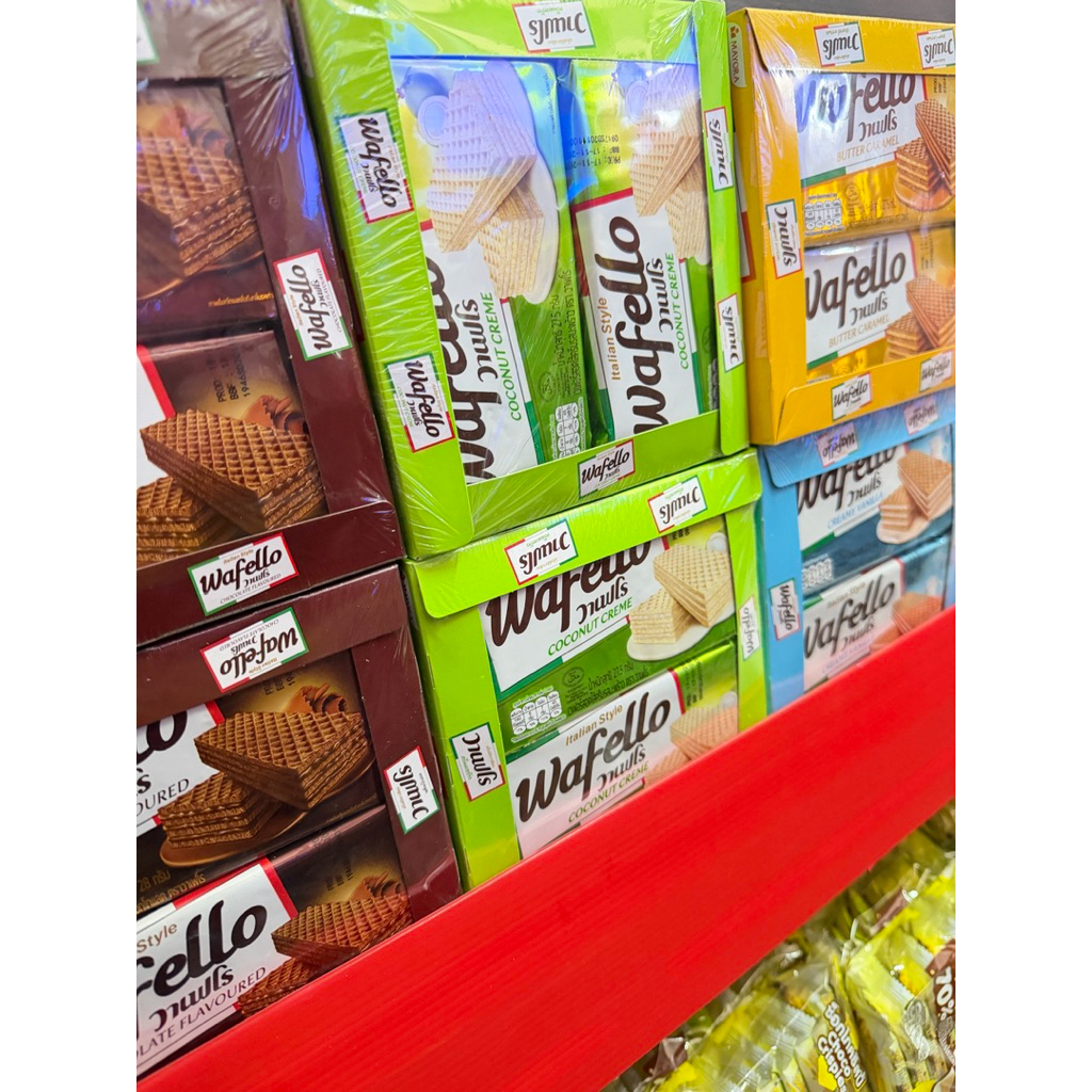 wafello Wafer เวเฟอร์สอดไส้ครีม ตรา วาเฟโร 27.5กรัม x 12 ซอง สินค้าพร้อมส่ง🚛🚛🚛