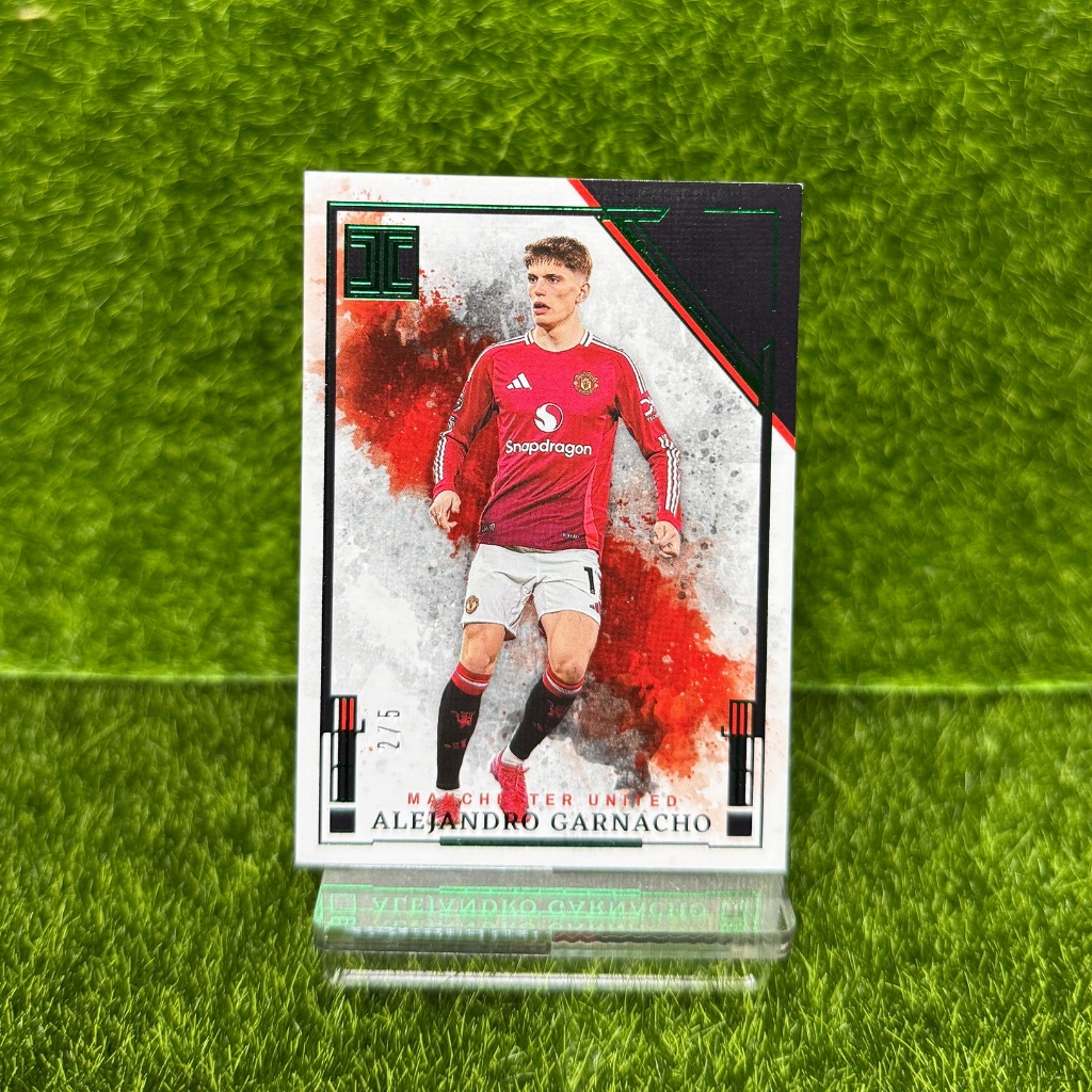 RUN /5 Alejandro Garnacho Man Utd Green Panini Impeccable  #34