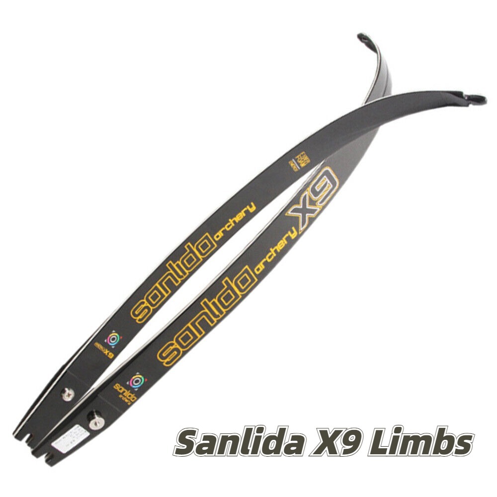 SANLIDA Miracle X9 Middle-Level ILF Recurve Bow Limbs – Bamboo Core, 14-44lbs, European Fiberglass &