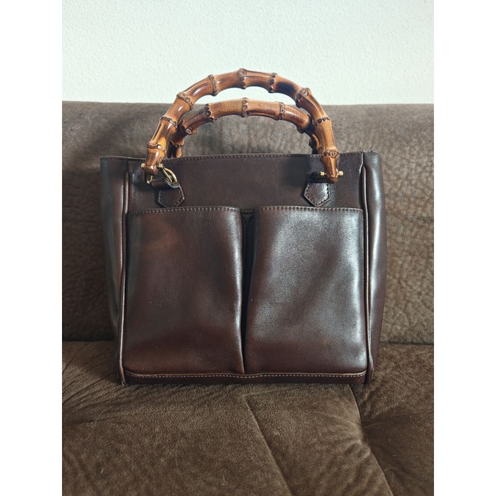 Gucci​ bamboo​ vintage​ handbag​