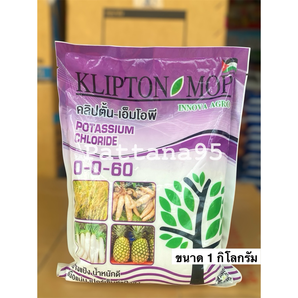 ปุ๋ยเกล็ด 0-0-60 โพแทสเซียมคลอไรด์ *ขนาด 1 กก. สร้างแป้ง เพิ่มนํ้าหนัก เนื้อเเน่น เปอร์เซ็นต์แป้งสูง