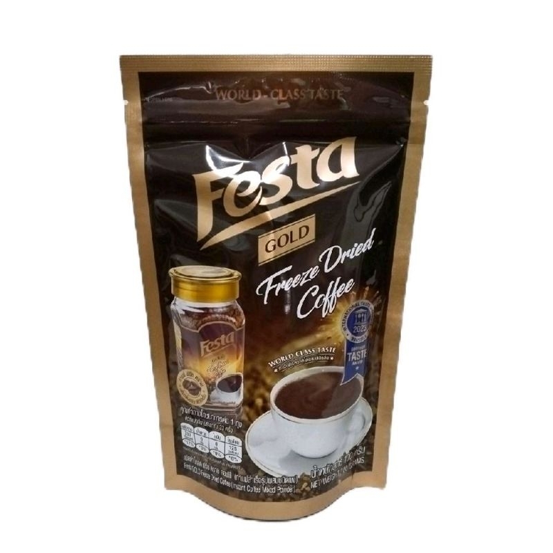 Festa เฟสต้า โกลด์ ฟรีซดราย คอฟฟี่ (กาแฟสำเร็จรูปชนิดฟรีซดราย) ปริมาณ100กรัม