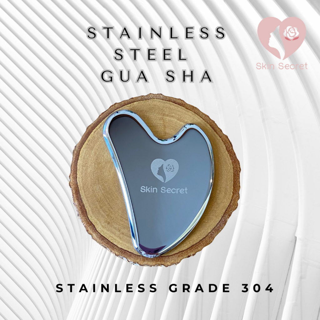 Stainless Steel Gua Sha (Grade 304) กัวซา สแตนเลส เกรด พรีเมี่ยม (เกรด 304) กัวซานวดหน้า