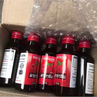 [ ฝาแดง แพ็ก 10 ขวด ] ไซรัปกลิ่นราสเบอร์รี่ น้ำหวาน เข้มข้น 60 ml
