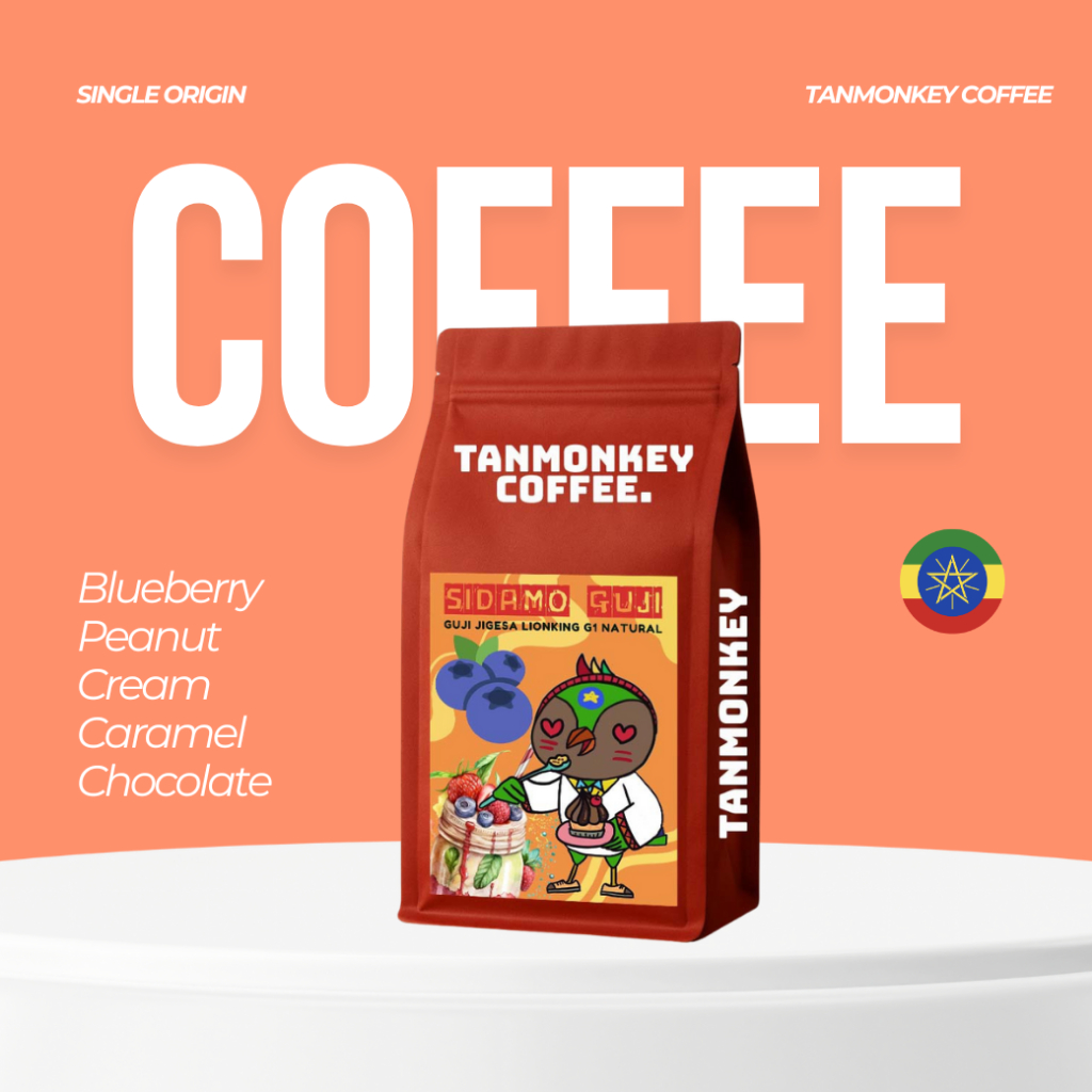 Tanmonkey เมล็ดกาแฟเอธิโอเปีย Ethiopia Guji Jigesa Lionking G1