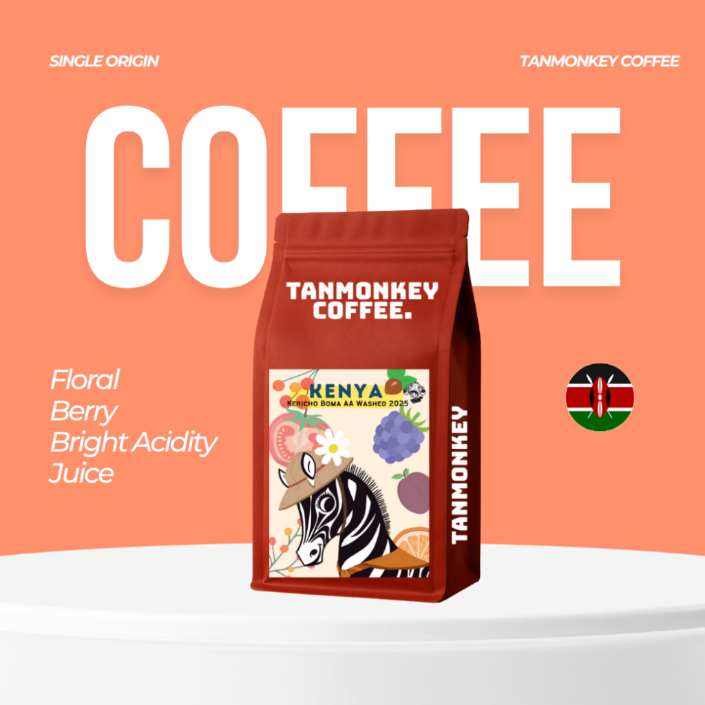 New Lot Tanmonkey Coffee Single orgin เมล็ดกาแฟ Kenya Kericho Boma AA Washed 2025