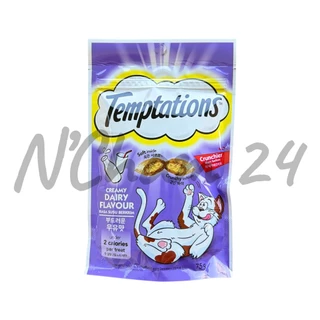 (ซื้อทูน่าแซลมอนกุ้งครบ2ถุงมีแถมเพิ่ม) TEMPTATIONS ขนมแมว มี 2 ขนาด - ขนมแมวกรอบนอกนุ่มในสำหรับแมว