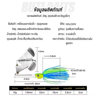 purecase เหยื่อ เหยื่อตกปลา เหยื่อปลอม 1แถม1 เหยื่อบัสเบท 14.7g เหยื่ออ่อนพู่แขวน เหยื่อชะโด Buzzbait เหยื่อตกปลาโลหะ