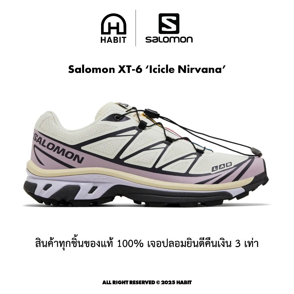 ✅พร้อมส่ง SALOMON XT-6 ICICLE/NIRVANA/NINE IRON Womens Low-top Running shoes.Cushioned comfort for casual wear.