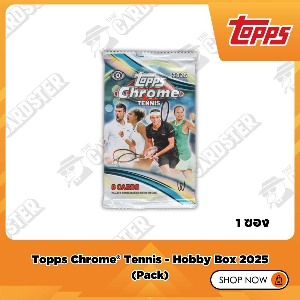 [พร้อมส่ง] แบบซอง - Topps Chrome® Tennis - Hobby Box 2025