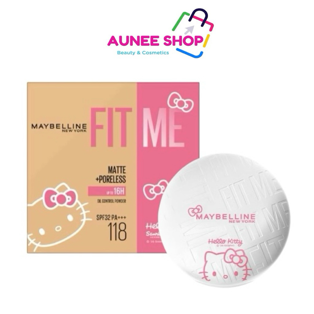 ส่งฟรี/มีไลฟ์ (ตลับ)แป้งฟิตมี คิตตี้ Maybelline Fit Me Matte + Poreless Powder Hello Kitty Collection 6ก.