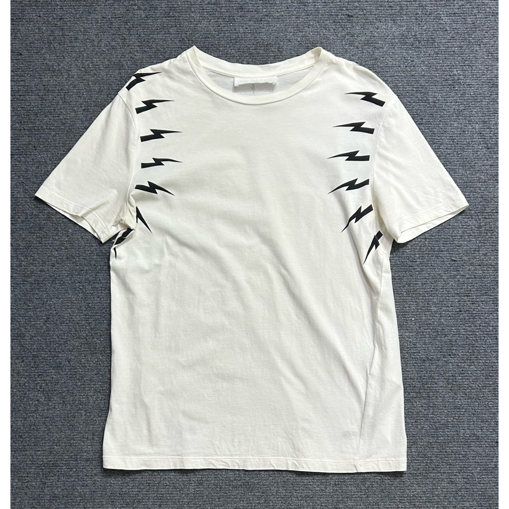 print cotton t shirt neil.. made in italy(used)