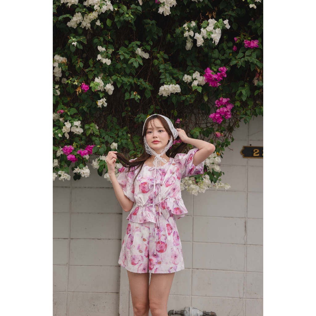 Pamlook Primrose set ลายดอกชมพู