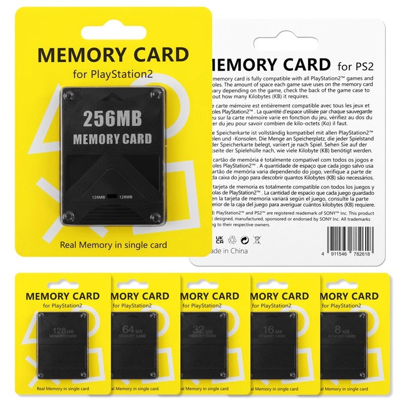 Memory card สำหรับ PS2 (เมม Ps2)(Save PS2)(เซฟ Ps2)(Playstation 2 Memory Card)(Playstation 2 Memory Card 8 MB