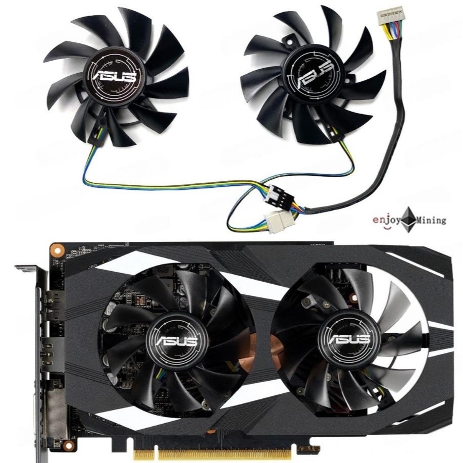 พัดลมการ์ดจอ ASUS GTX 1050 1050ti 2GB/4GB GTX 1650 1660ti DUAL OC V2 graphics card cooling fan FD801