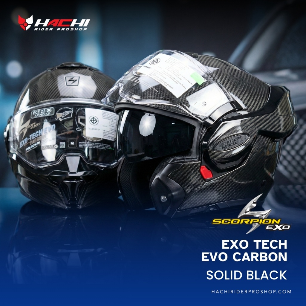 SCORPION EXO TECH EVO CARBON – Solid Black – โปรปัง