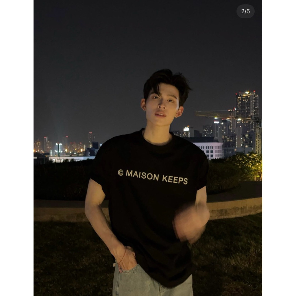 maison KEEPS | The Boyfriend Mark Logo Tee Size อก 44''