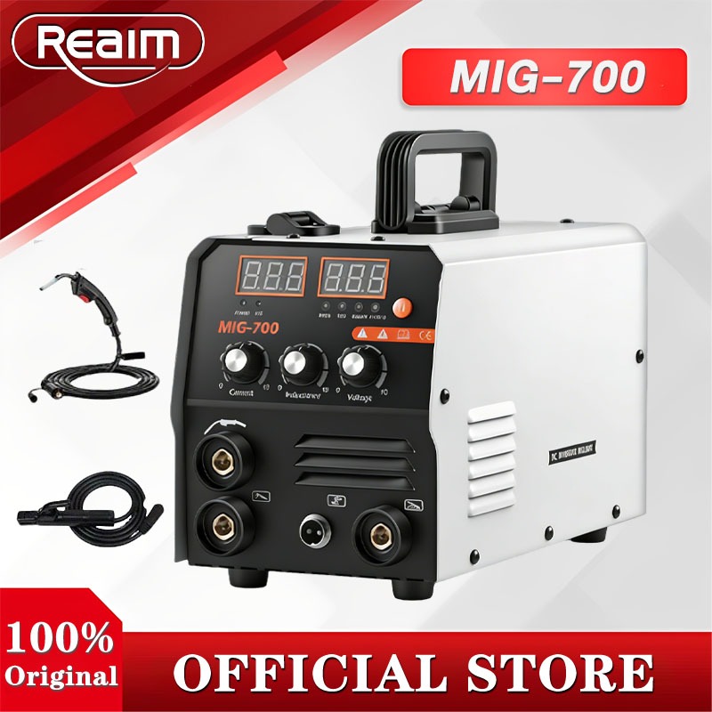REAIM ตู้เชื่อมไฟฟ้า 3 ระบบ ตู้เชื่อมมิกซ์ MIG-700 เชื่อมง่าย ไม่ต้องใช้แก๊ส สายมิกซ์ 4 เมตร อุปกรณ์เสริมครบ