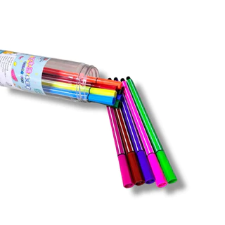 (แพค12กระปุก) ปากกาสีเมจิก มี 12 สี ลายหมีคชะสี ราคาส่ง