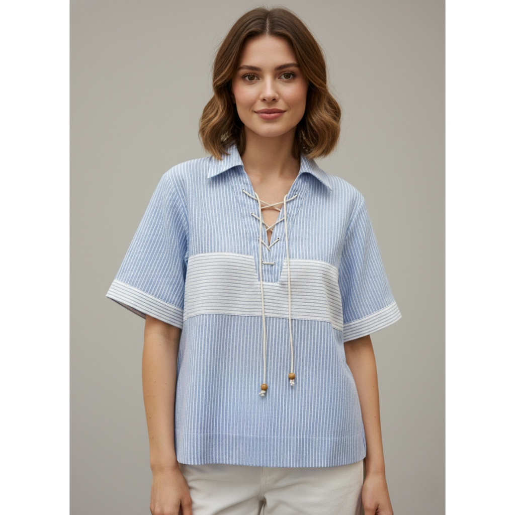 TANGO TANGERINE - TYSON TOP เสื้อลำลอง ผ้าลินิน