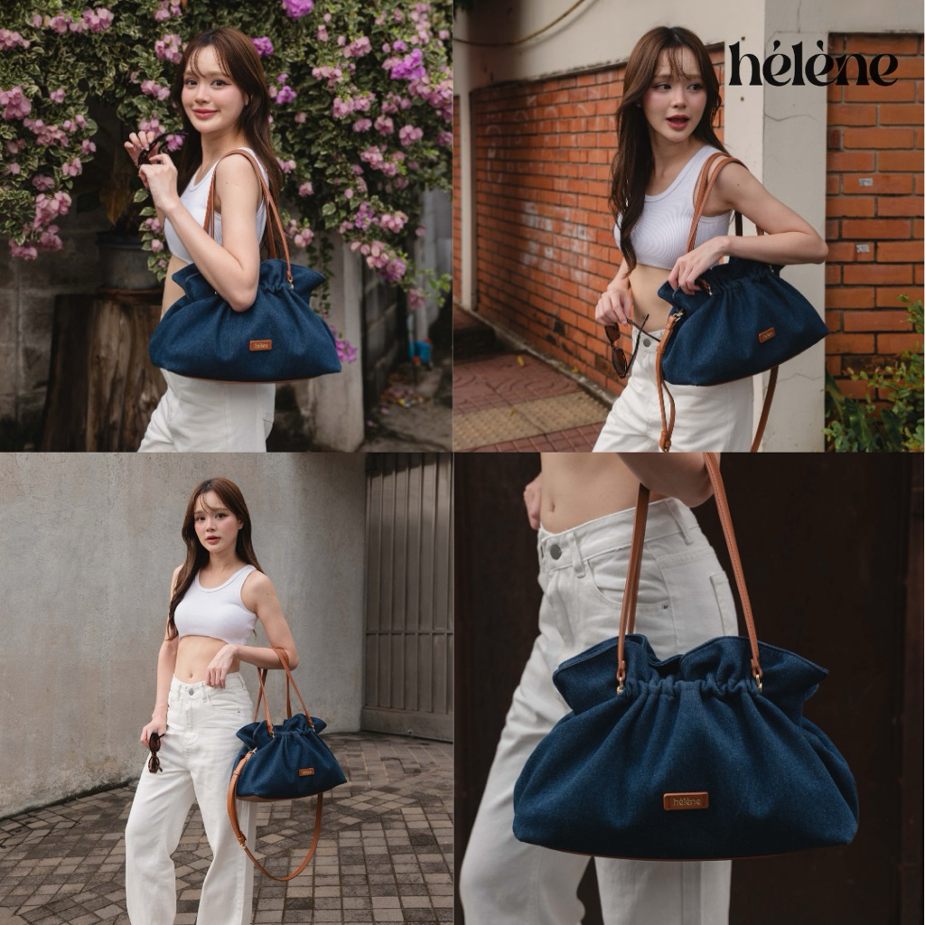 Helene –       (Denim Edition) ดีไซน์โดดเด่น จุ iPad ใส่ของได้เยอะ ราคา ถูกที่สุด ดีลบีเคเค แกลเลอรีภาพที่ 9