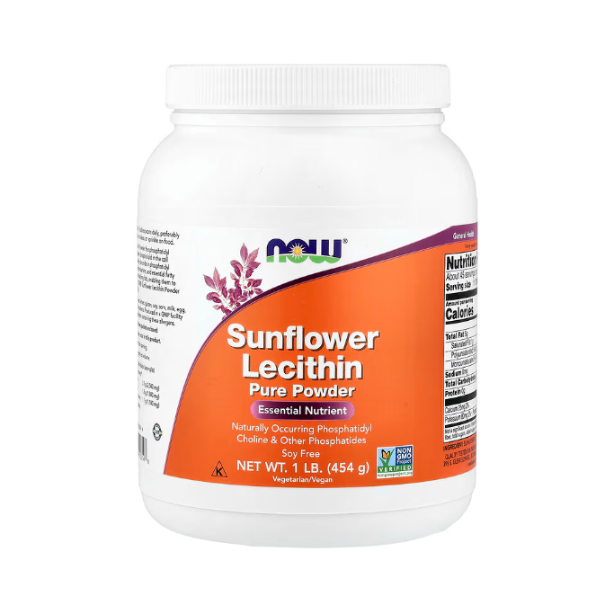 เลซิติน ดอกทานตะวัน ชนิดผง NOW Foods, Sunflower Lecithin Pure Powder, 1 lb (454 g)