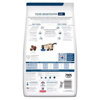 Hill's Prescription Diet z/d Skin/Food Sensititives 1.81 kg อาหารแมว สูตรภูมิแพ้อาหารแพ้อาหาร ขนาด 1.81 Kg