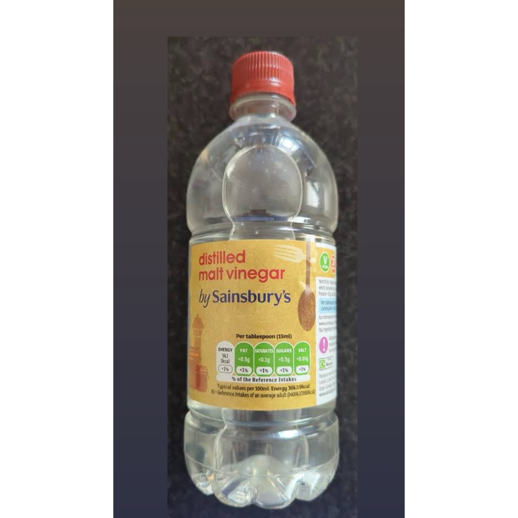 Wl sainsbury’s distilled malt vinegar 500 ml จากอังกฤษ น้ำส้มสายชูมอลต์ไวเนการ์ กลั่น