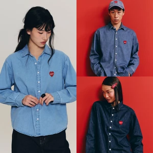 maison KEEPS | Kris Adore Denim Shirt | เสื้อเชิ้ตยีนส์ ปักโลโก้ Adore | มีให้เลือก 3 Size