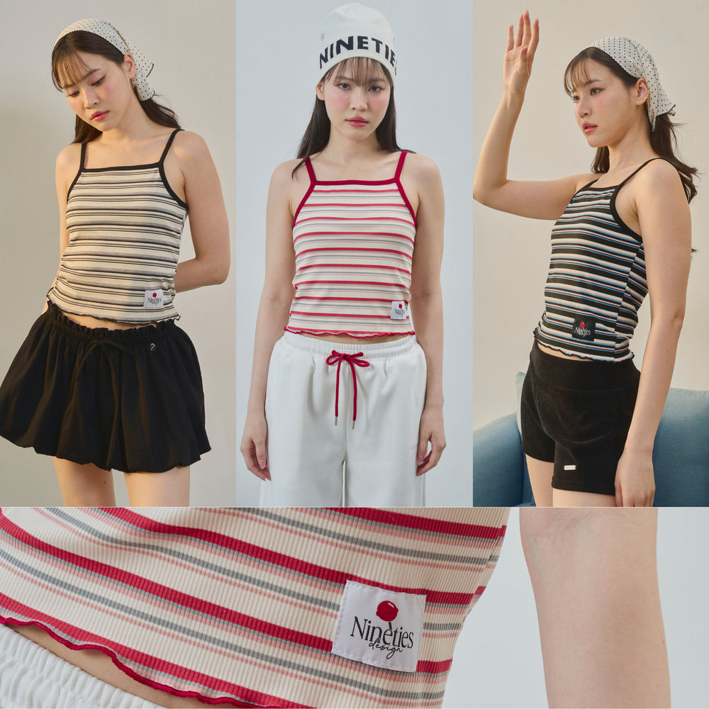 Nineties Design Tank Top เสื้อสายเดี่ยว ผ้าร่อง รุ่น  Apollo