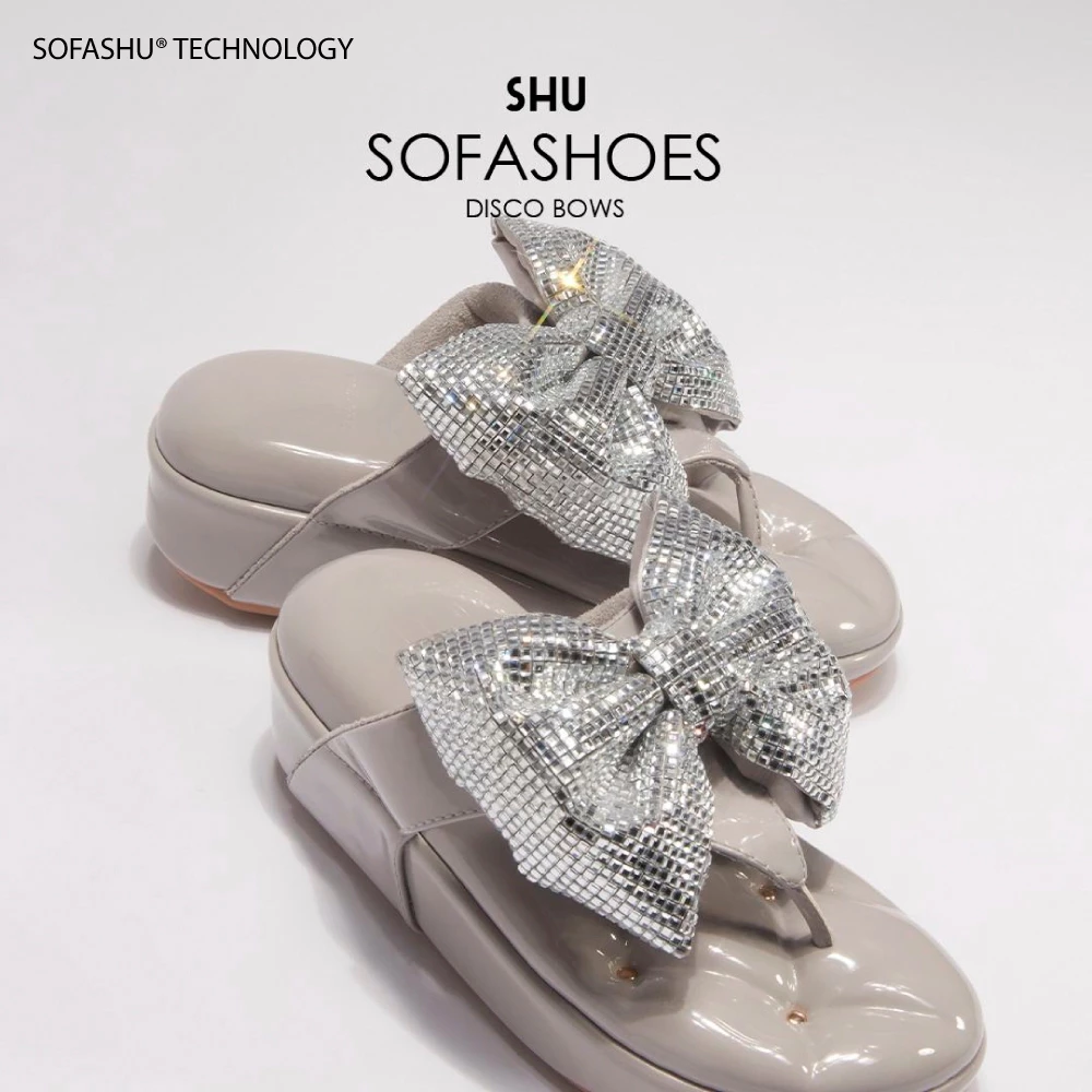 SHU SOFASHOES 2.5" DISCO BOWS รองเท้าแตะ